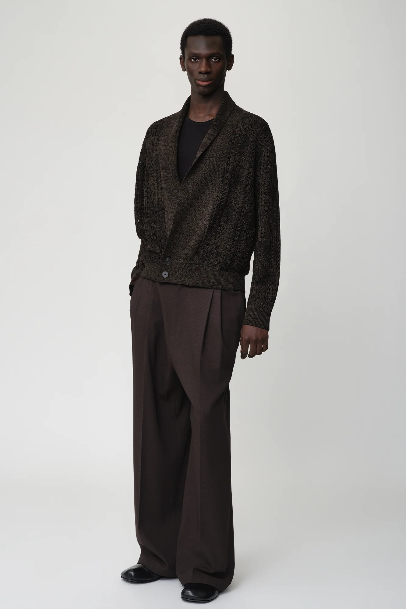 OPICLOTH Modern Pleats Wool-Blend Straight-Leg Pants