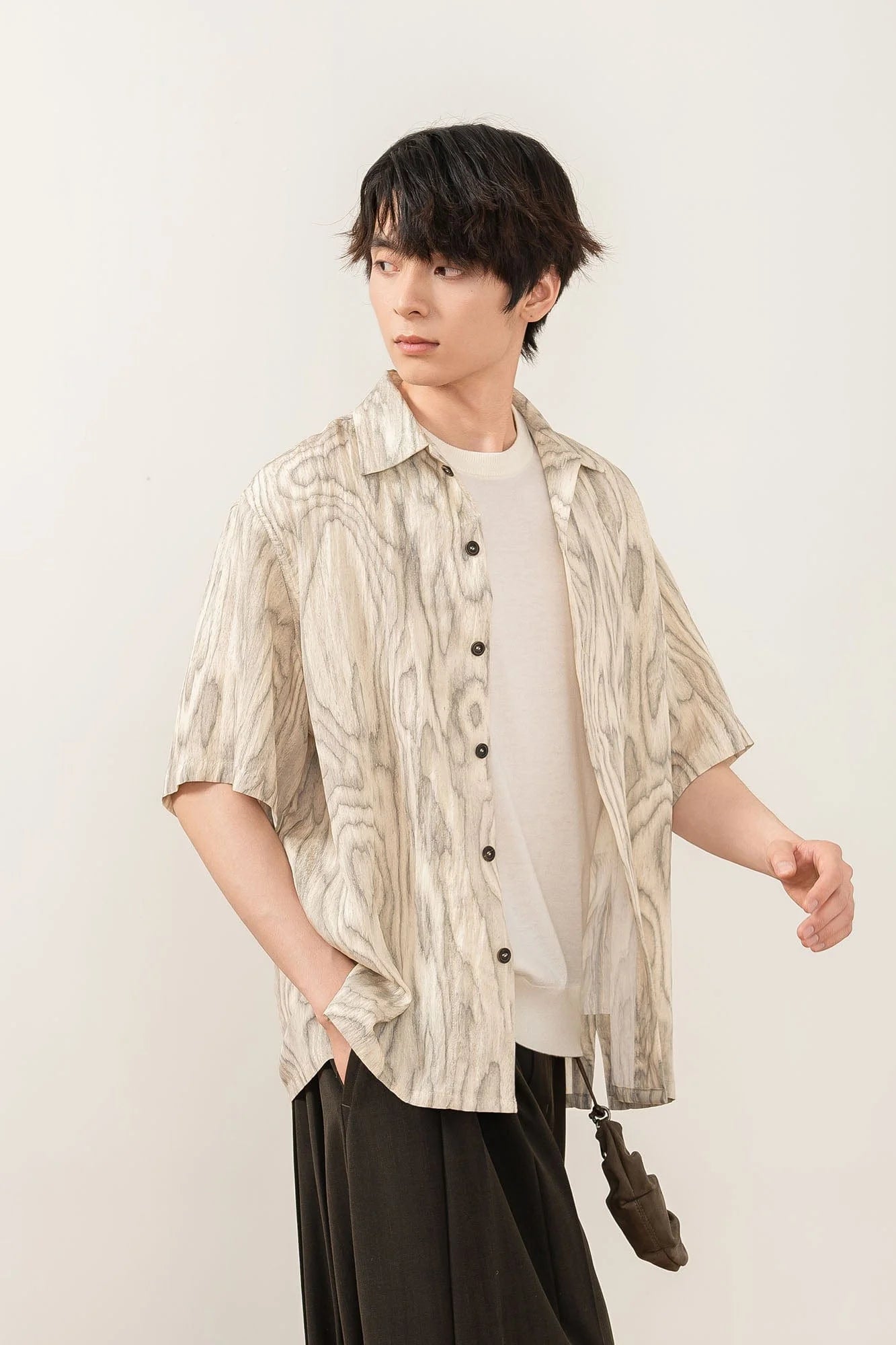 MOITIEDEPETALE Tree Ring Cuban Half Shirt
