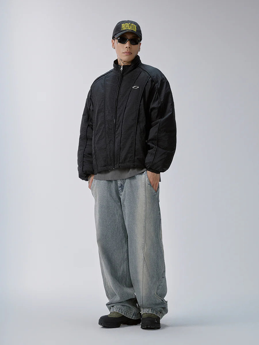 F2CE Structured Panel Stand-Collar Puffer