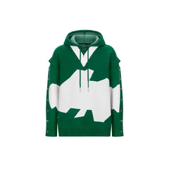 TIWILLTANG Contrast Layered Snap-Sleeves Knit Hoodie