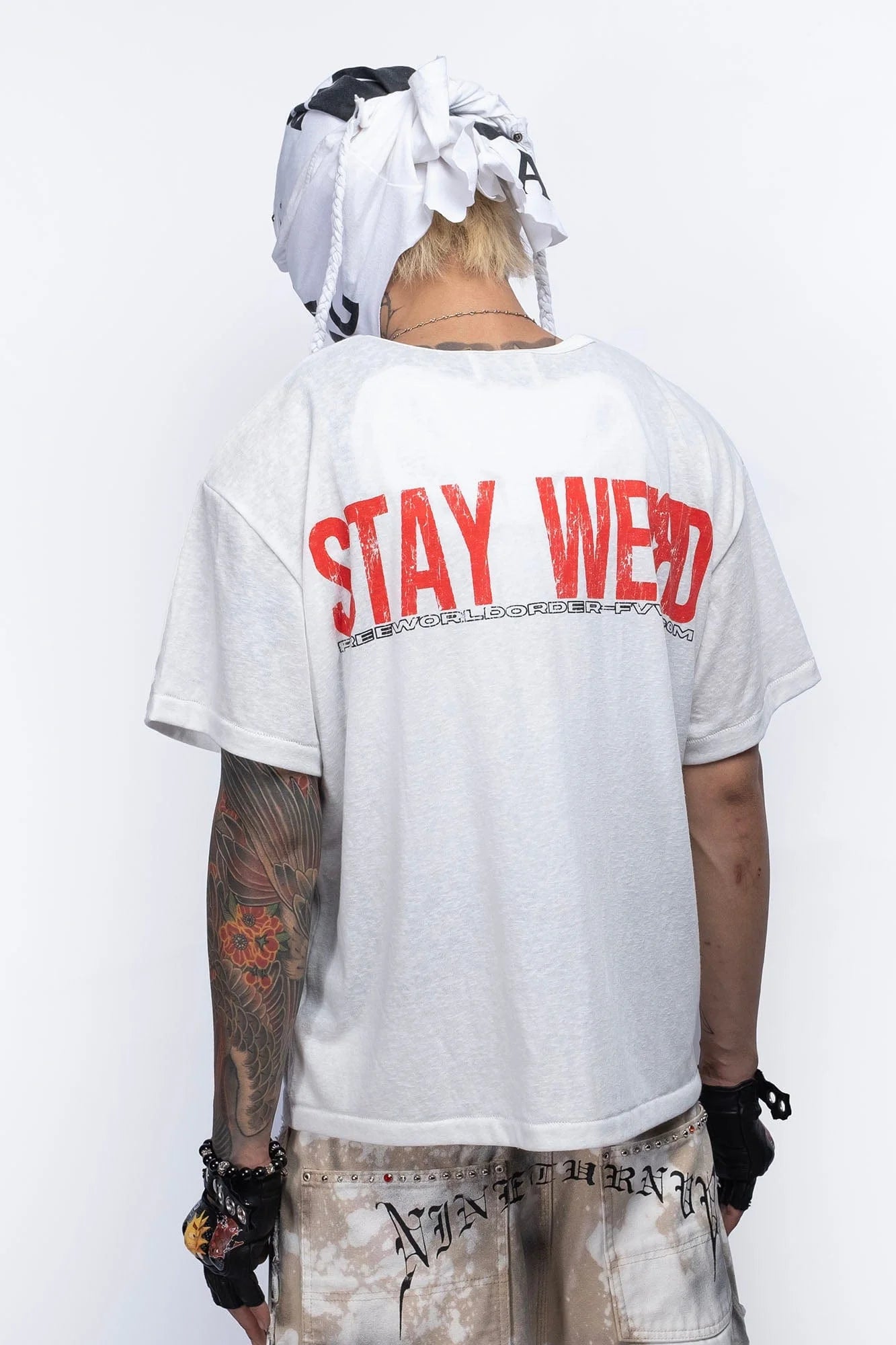 FVVO Stay Weird Graphic Punk T-Shirt