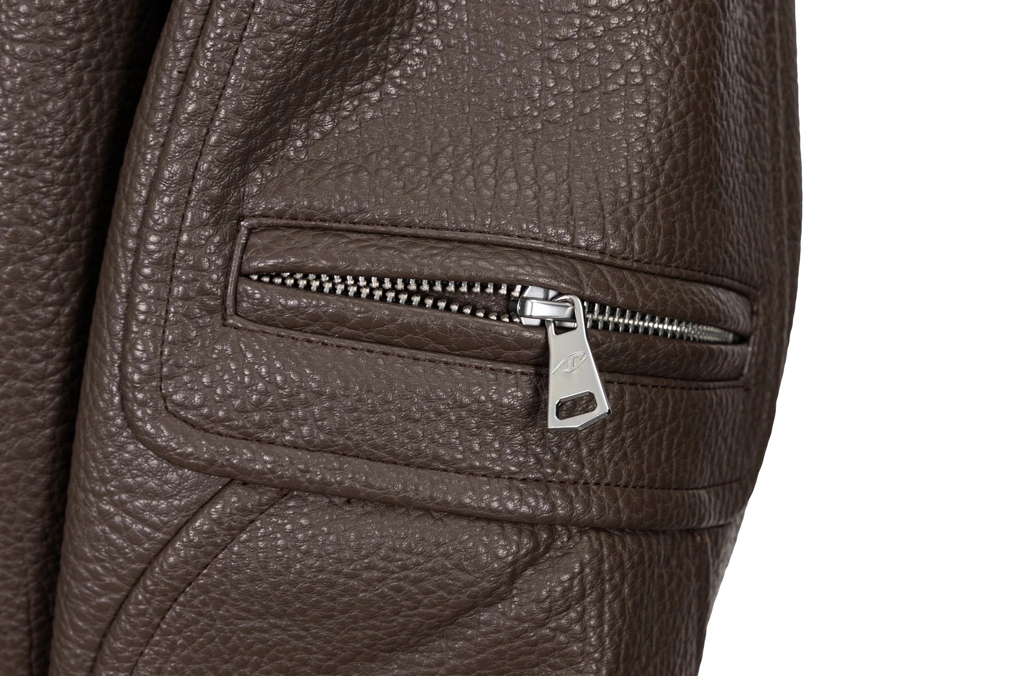 CATSSTAC Paneled Grain PU Utility Jacket