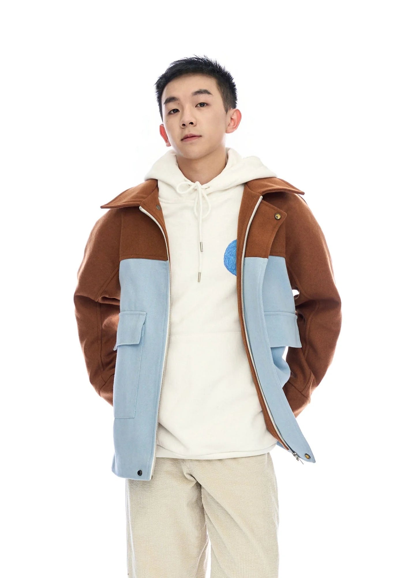 WIID Contrast Panel Wool-Blend Jacket