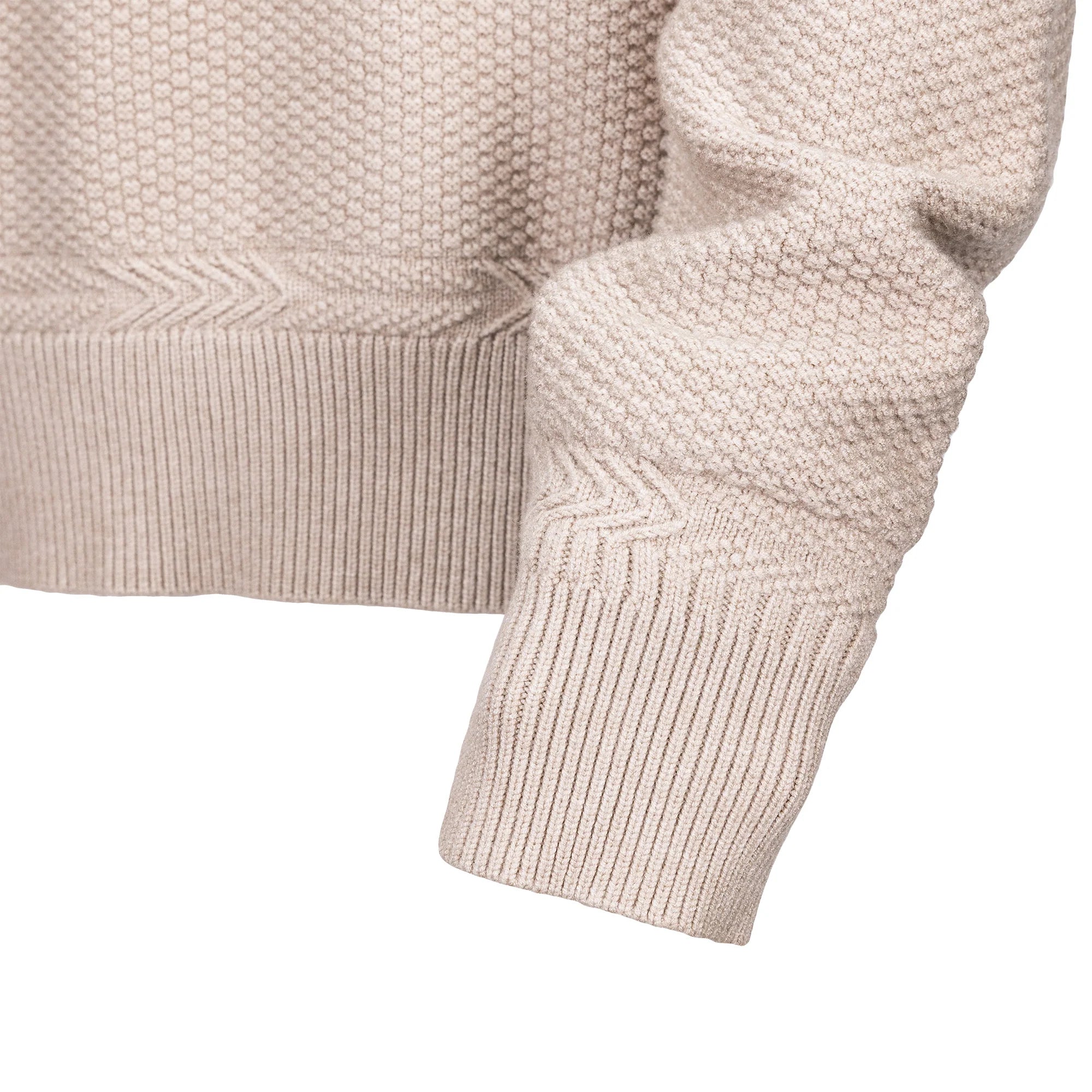 CATSSTAC Wheat-Weave V-Neck Oversized Sweater
