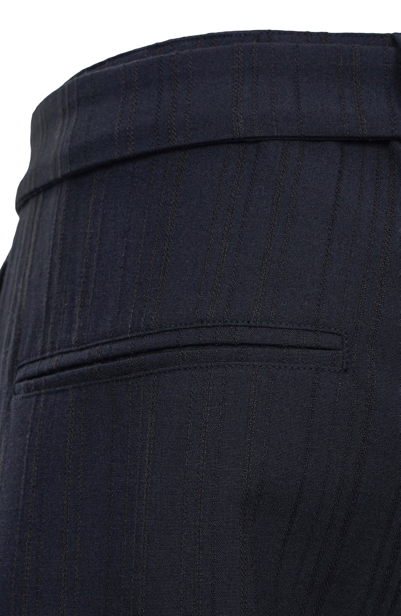 CATSSTAC Button-Closure Striped Double-Pleat Trousers