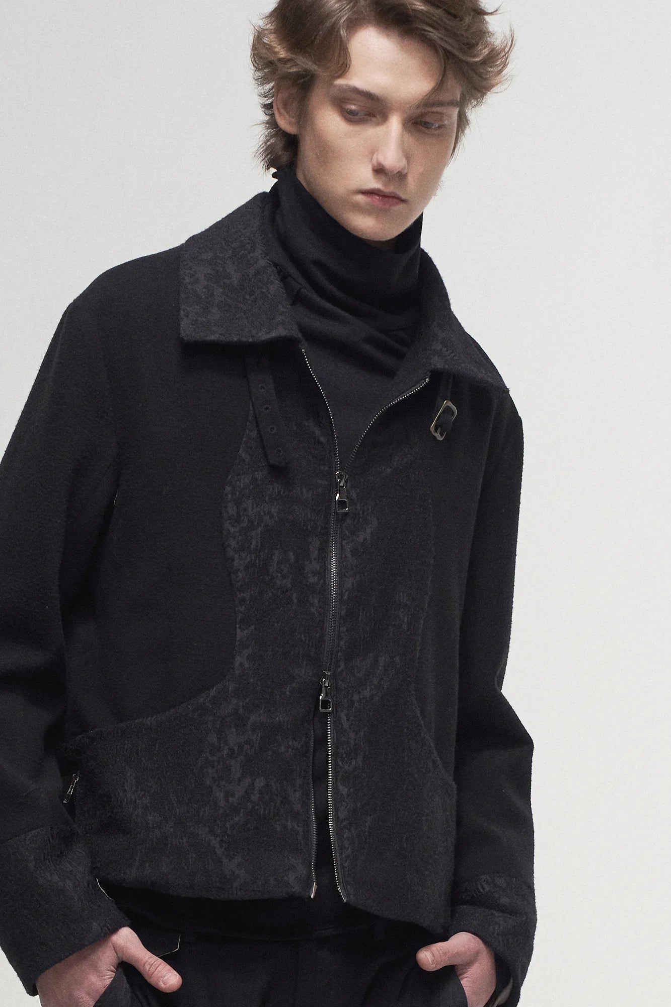ILNya Nieternite Nifutur Jacquard Paneled Side Tab Jacket