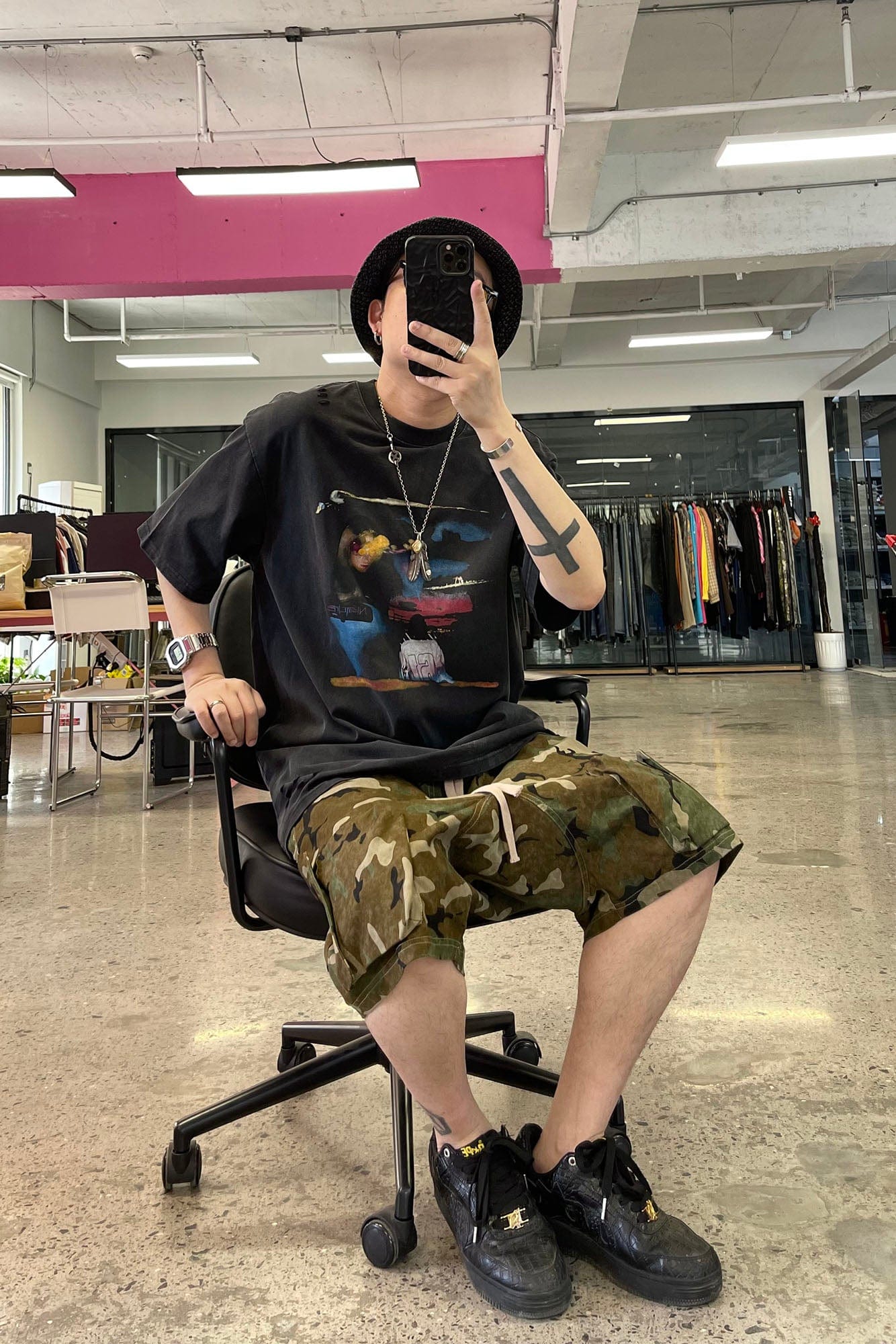 ME DA IGUAL Utility Camo Drawstring Shorts