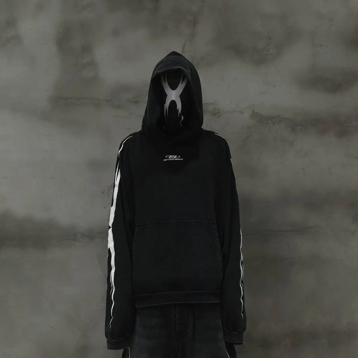 RTVG Washed Embroidered-Logo Hoodie