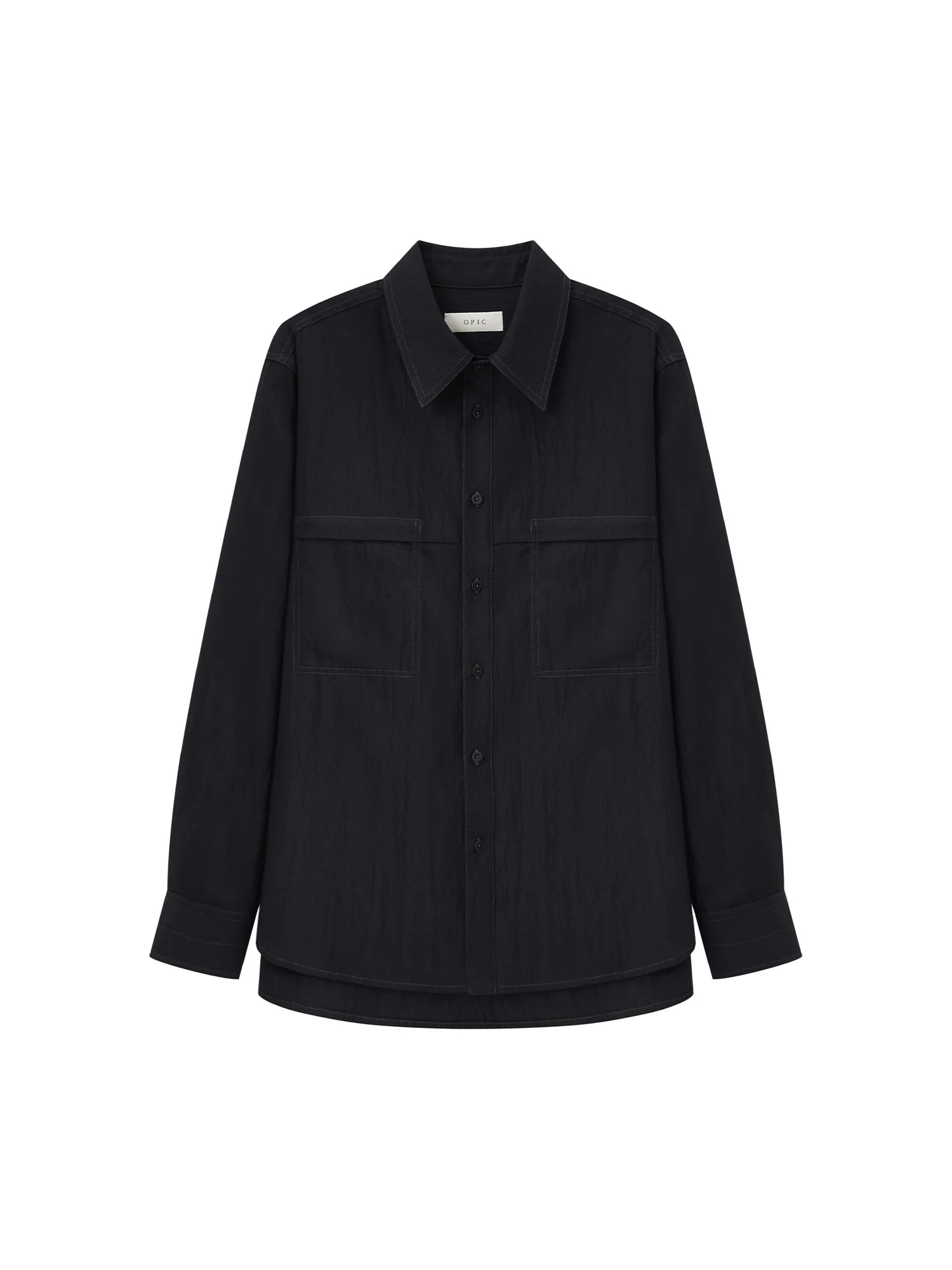 OPICLOTH Minimal Stitch Tencel-Blend Shirt