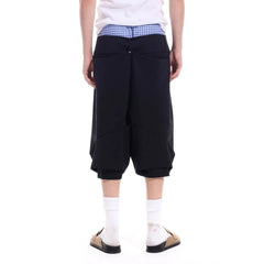 WHISTLEHUNTER Layered Crinkled Strap Shorts