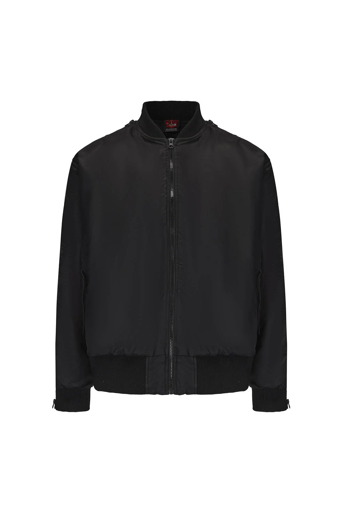 BLACK8MOB Retro Distressed Camo Panel Bomber Jacket