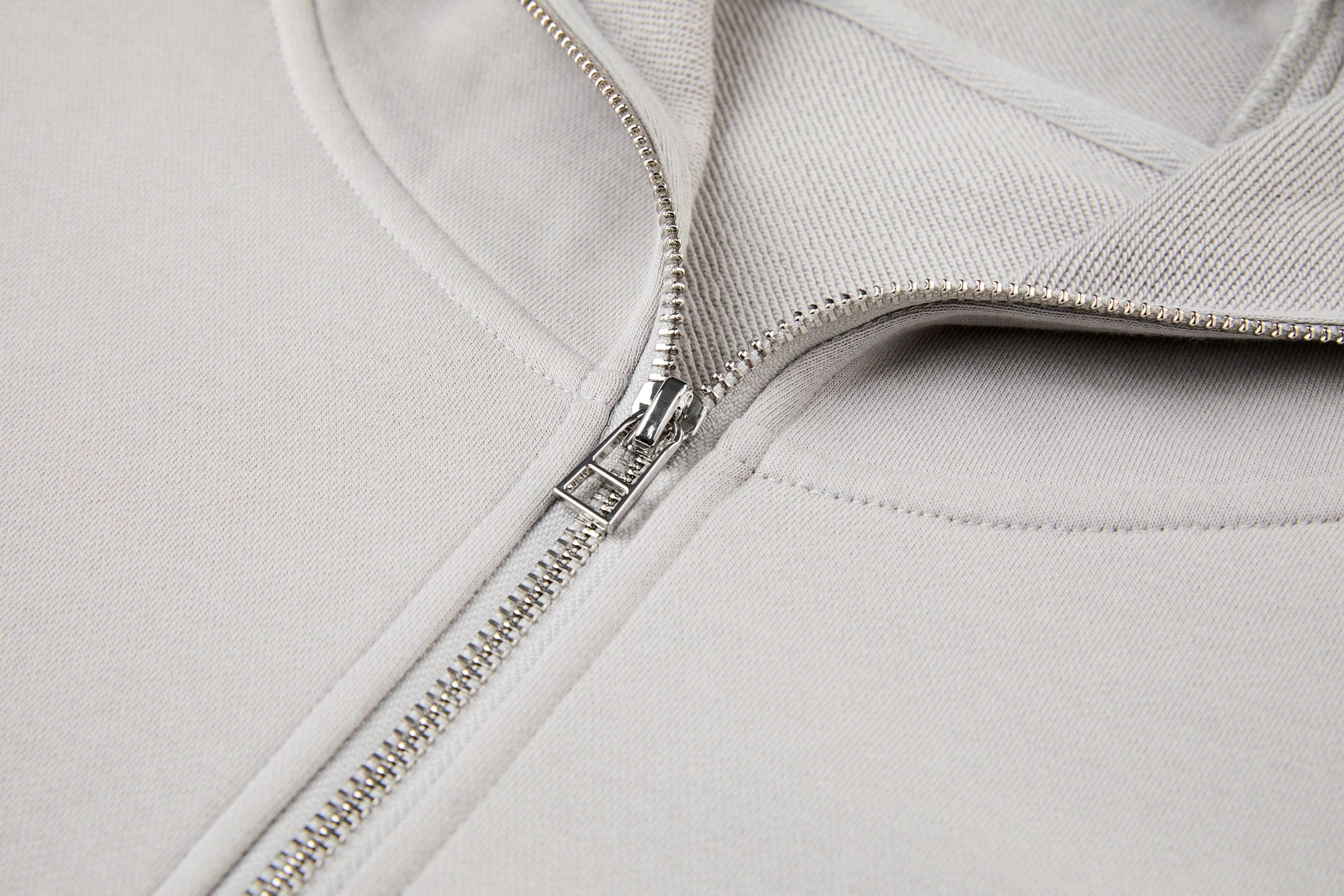 ORGANIC EMOTION Curved Panel Drawstring-Hem Zip-Up Hoodie