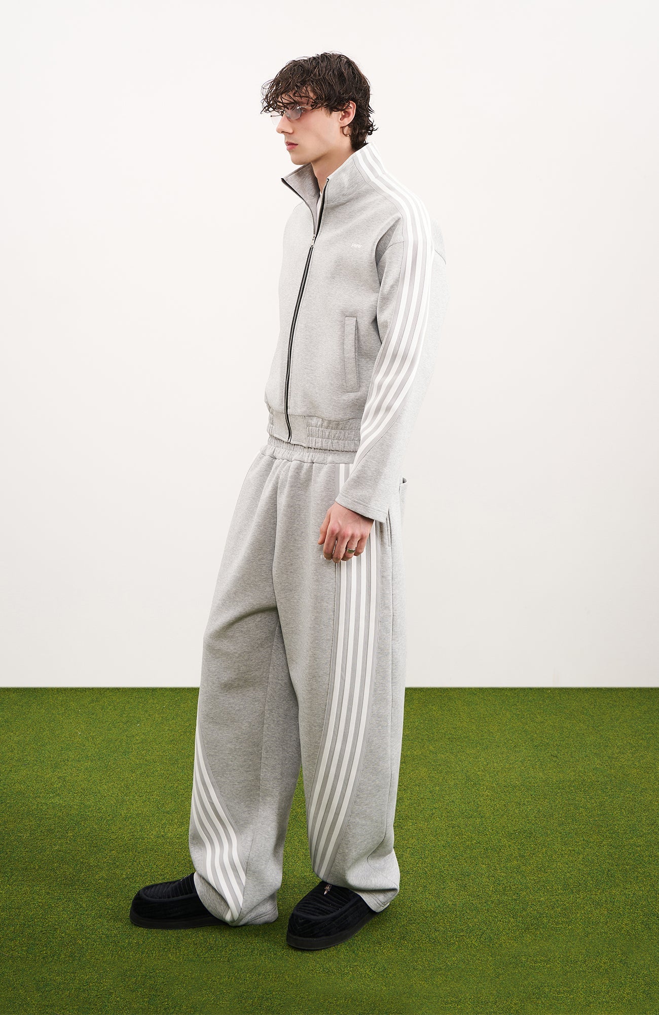 PMW Retro Curved Stripe Track Jacket