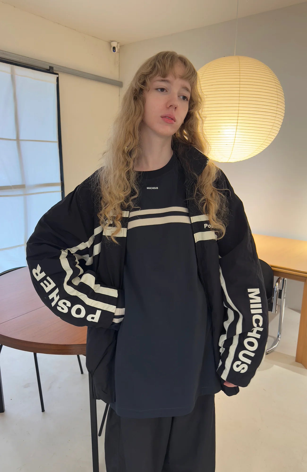 MIICHOUS Contrast Stripes Paneled Padded Jacket