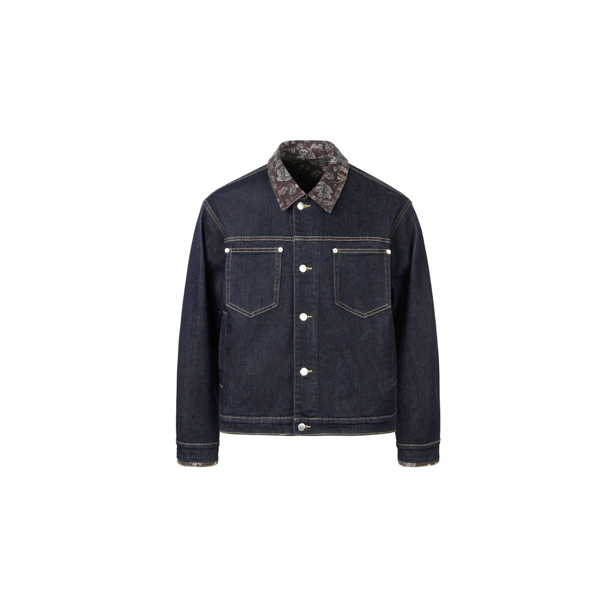 OKAYTHXBYE Floral-Lined Denim Jacket