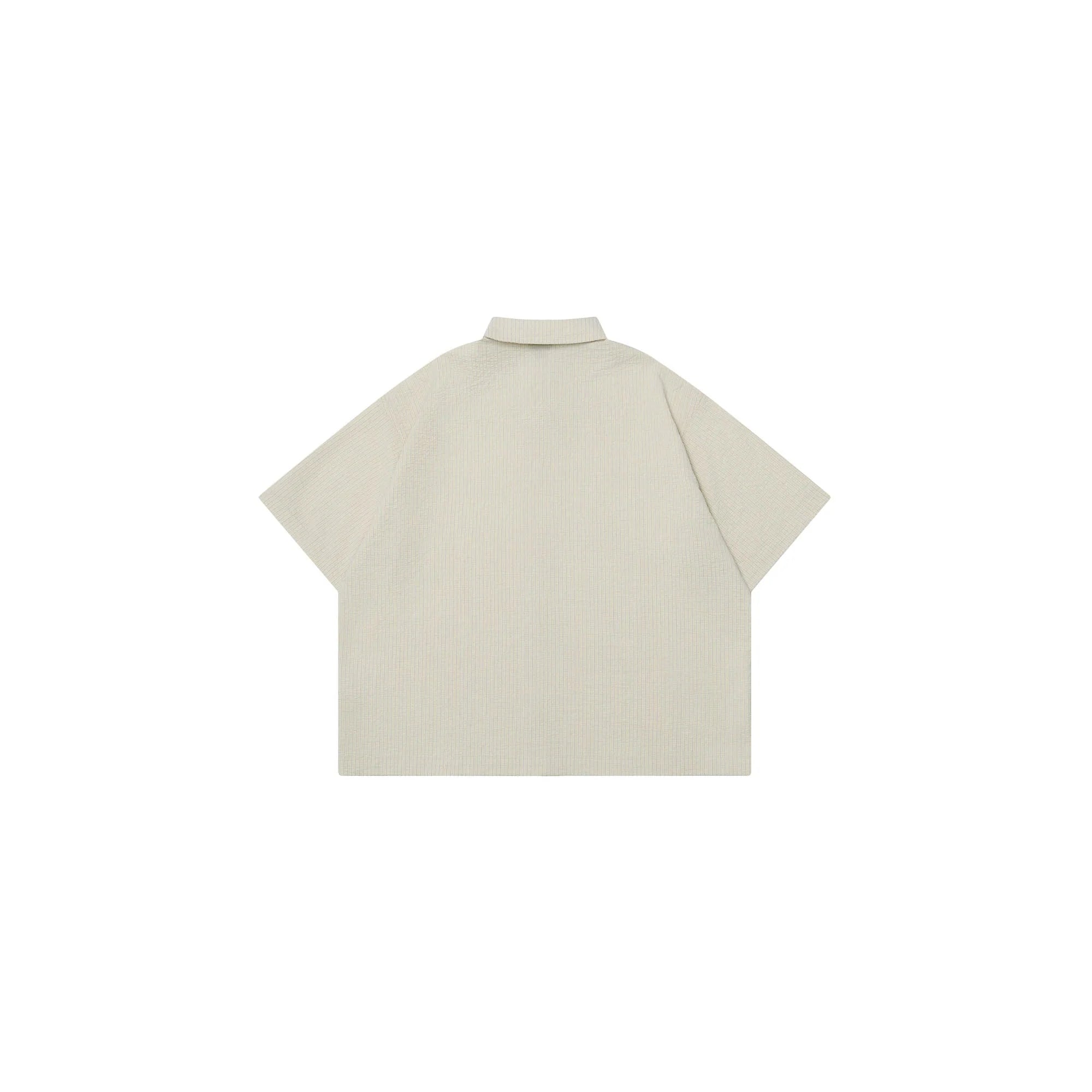 OVDY Striped Seersucker Half Shirt