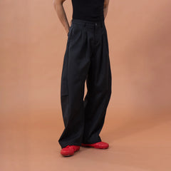 CLP Essential Pleat Curved-Leg Trousers