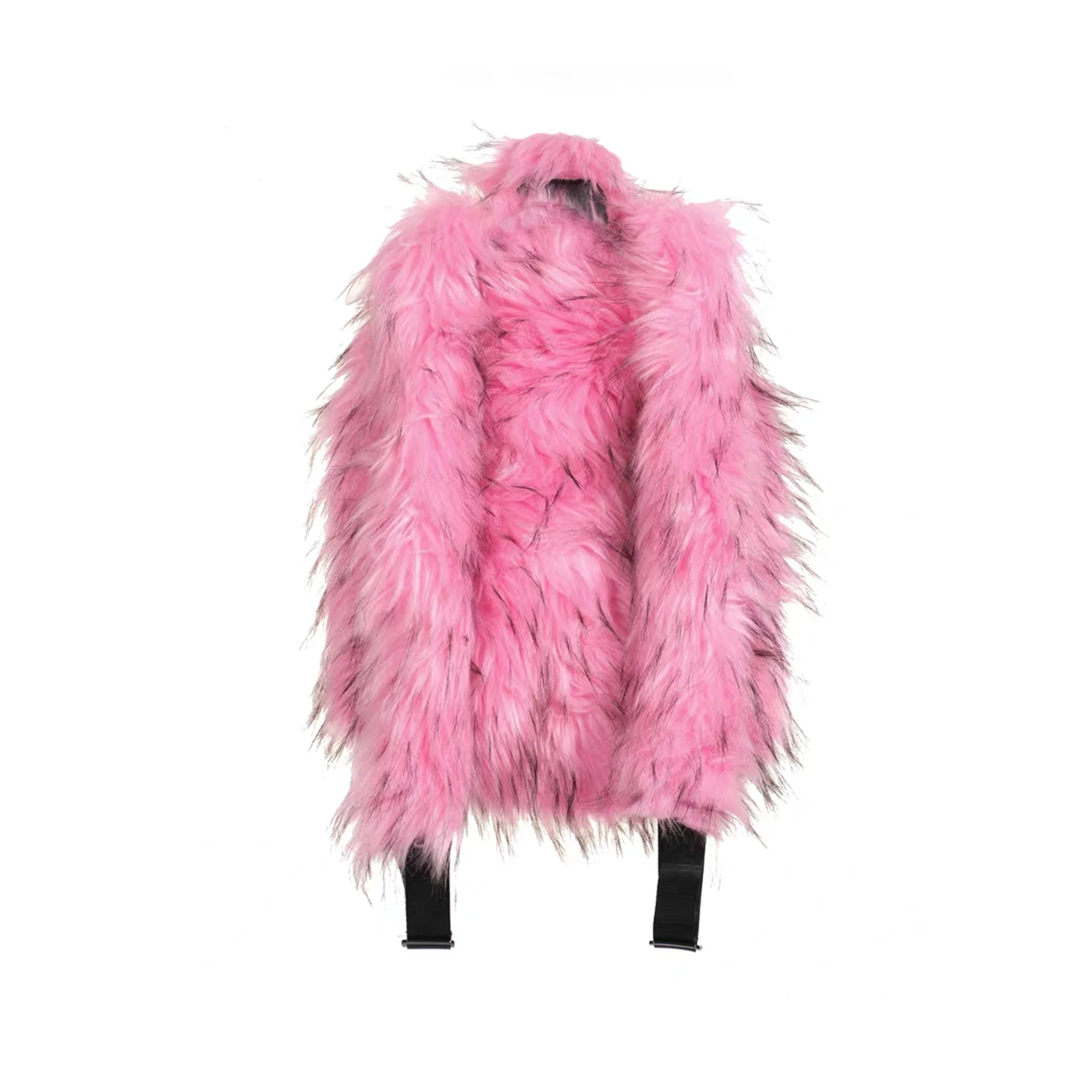 NOTHINGNESS WORLD Shaggy Faux Fur Graphic-Patch Backpack
