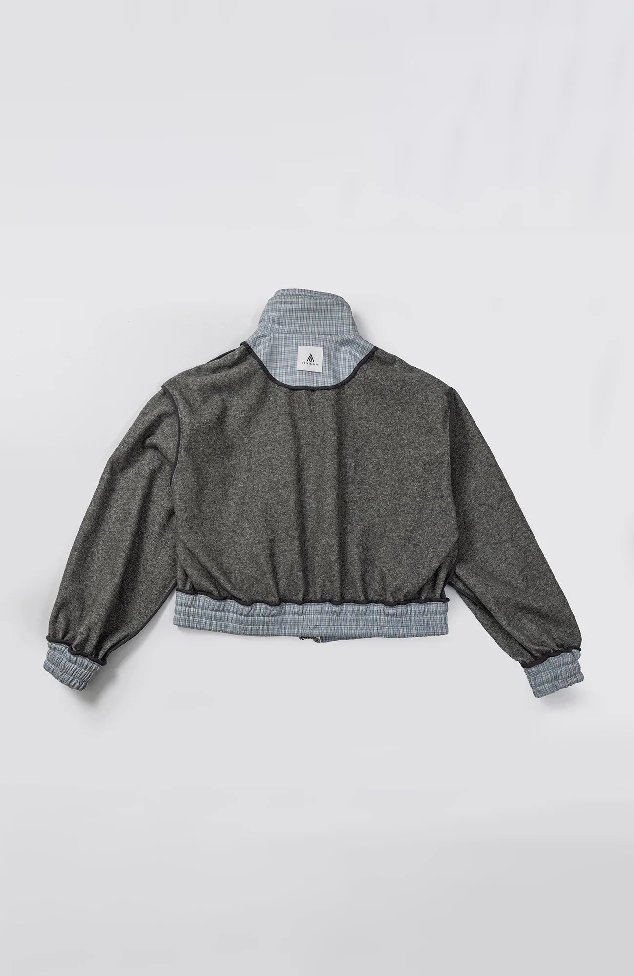 KADAKADA Double-Layer Collar Reversible Plaid Jacket