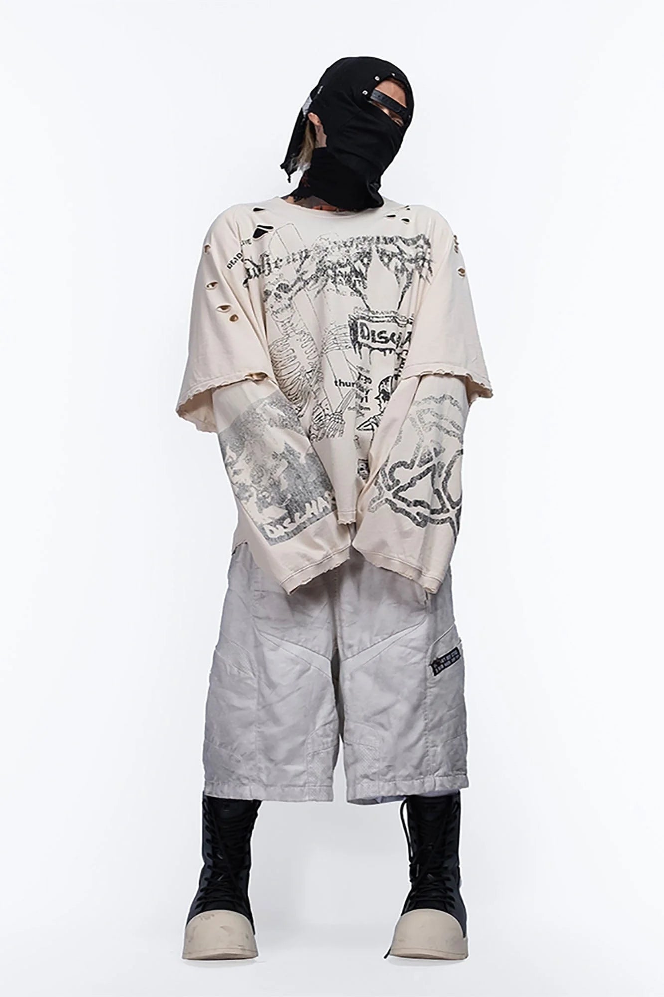 FVVO Multi-Panel Glossy Shorts