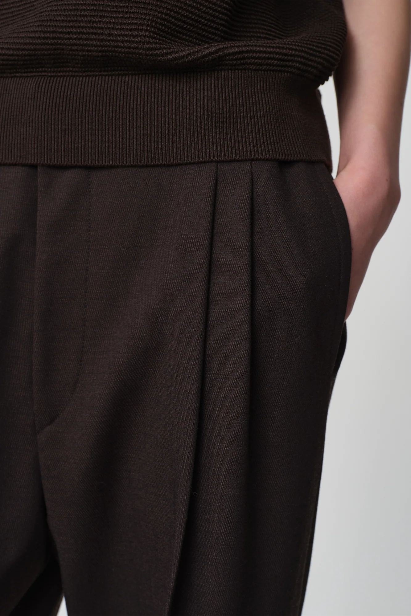 OPICLOTH Modern Pleats Wool-Blend Straight-Leg Pants