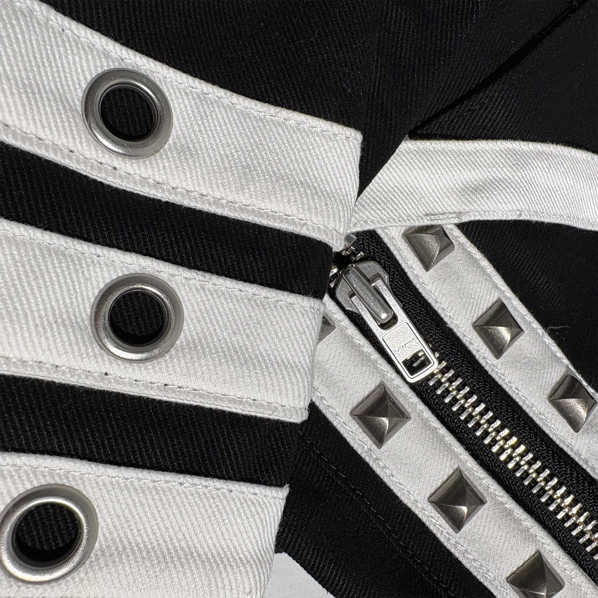 PCCVISION Studded Embroidered Baggy Pants