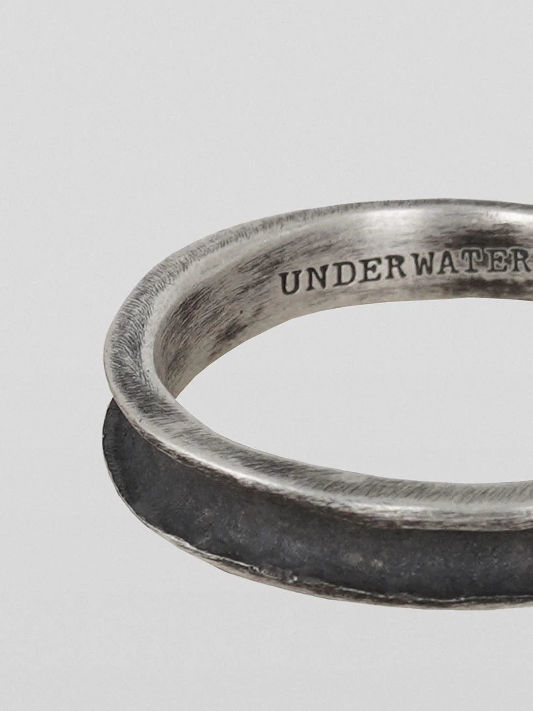 UNDERWATER Silver Cross Engraved Ring
