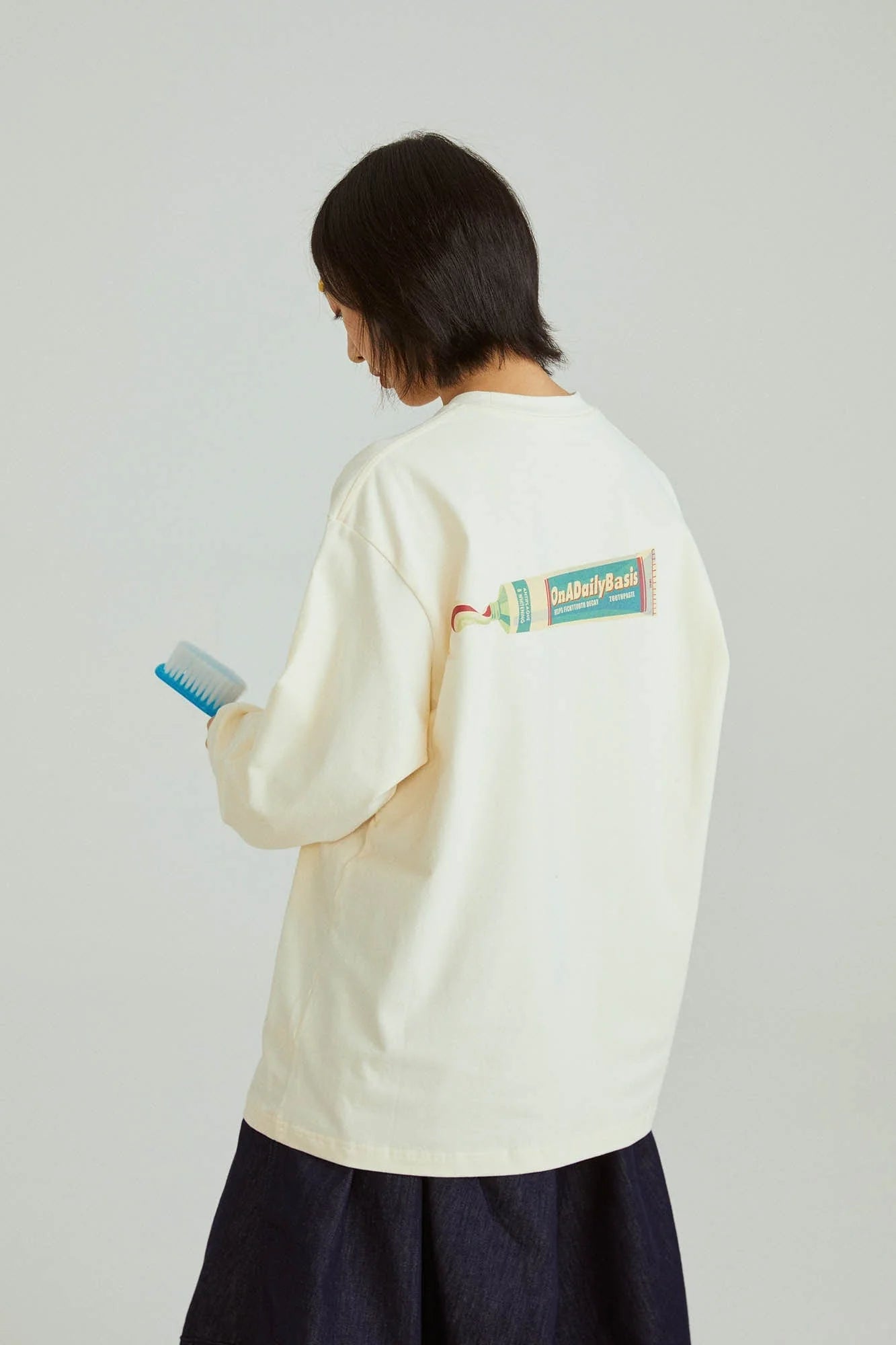 ONADAILYBASIS Toothbrush & Toothpaste Graphic Long-Sleeve Tee