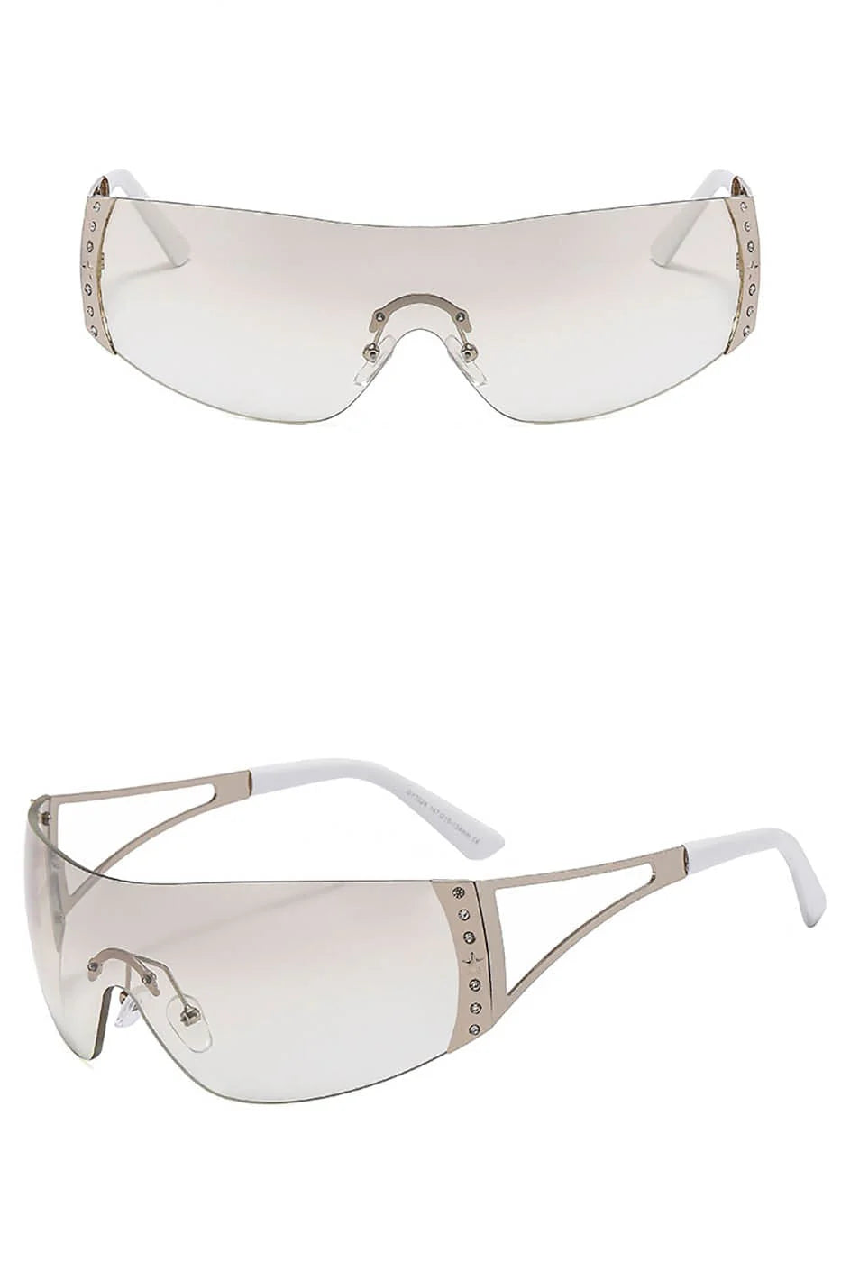 DAMAGE ASIA OPTICALS Rhinestone Frameless Sunglasses
