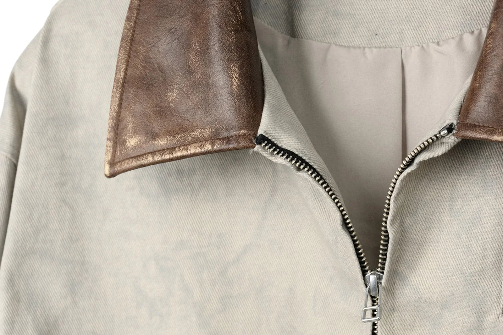 OKAYTHXBYE Essential Contrast Collar Washed Jacket