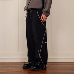DONSMOKE Contrast Cross Stitch Quick-Dry Pants