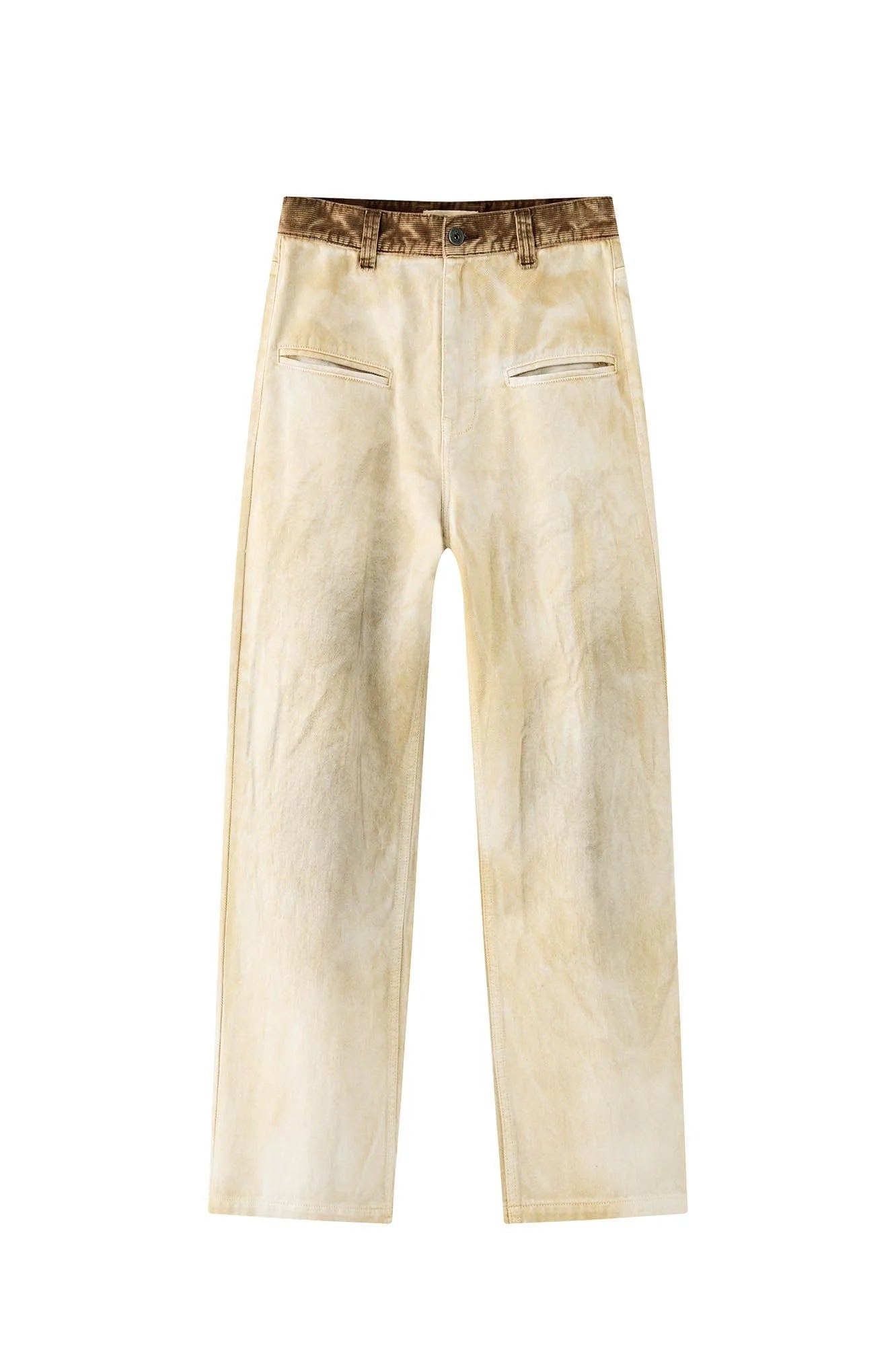 ORGANIC EMOTION Dirty Fit Distressed Wide-Leg Pants