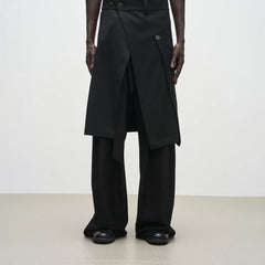 7440 37 1 Side Slit Overlay Skirt