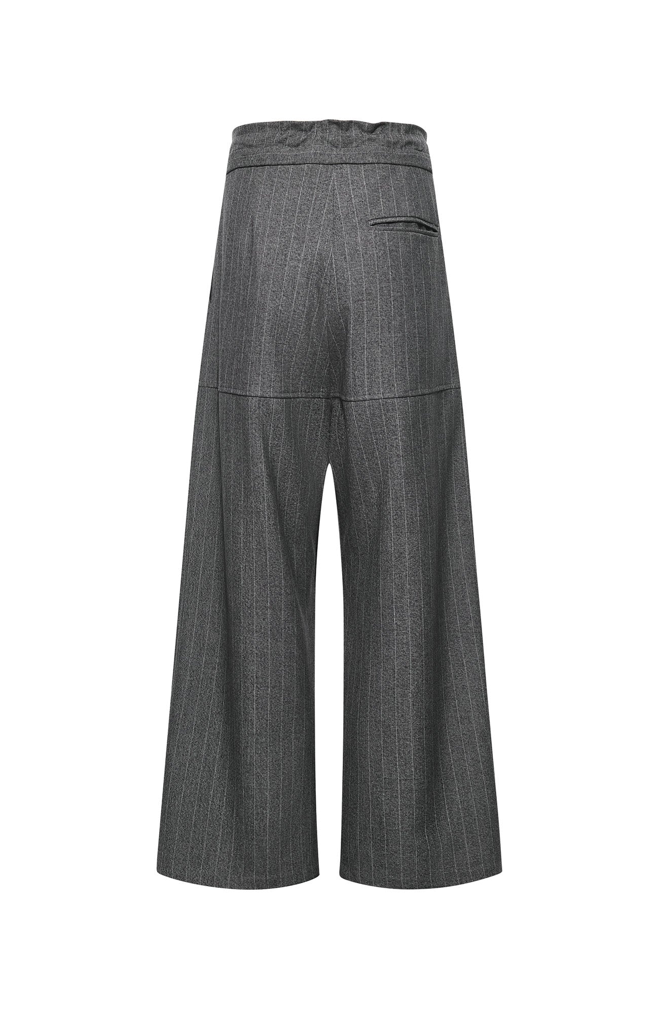 7440 37 1 Striped Drawstring Panel Wide-Leg Trousers