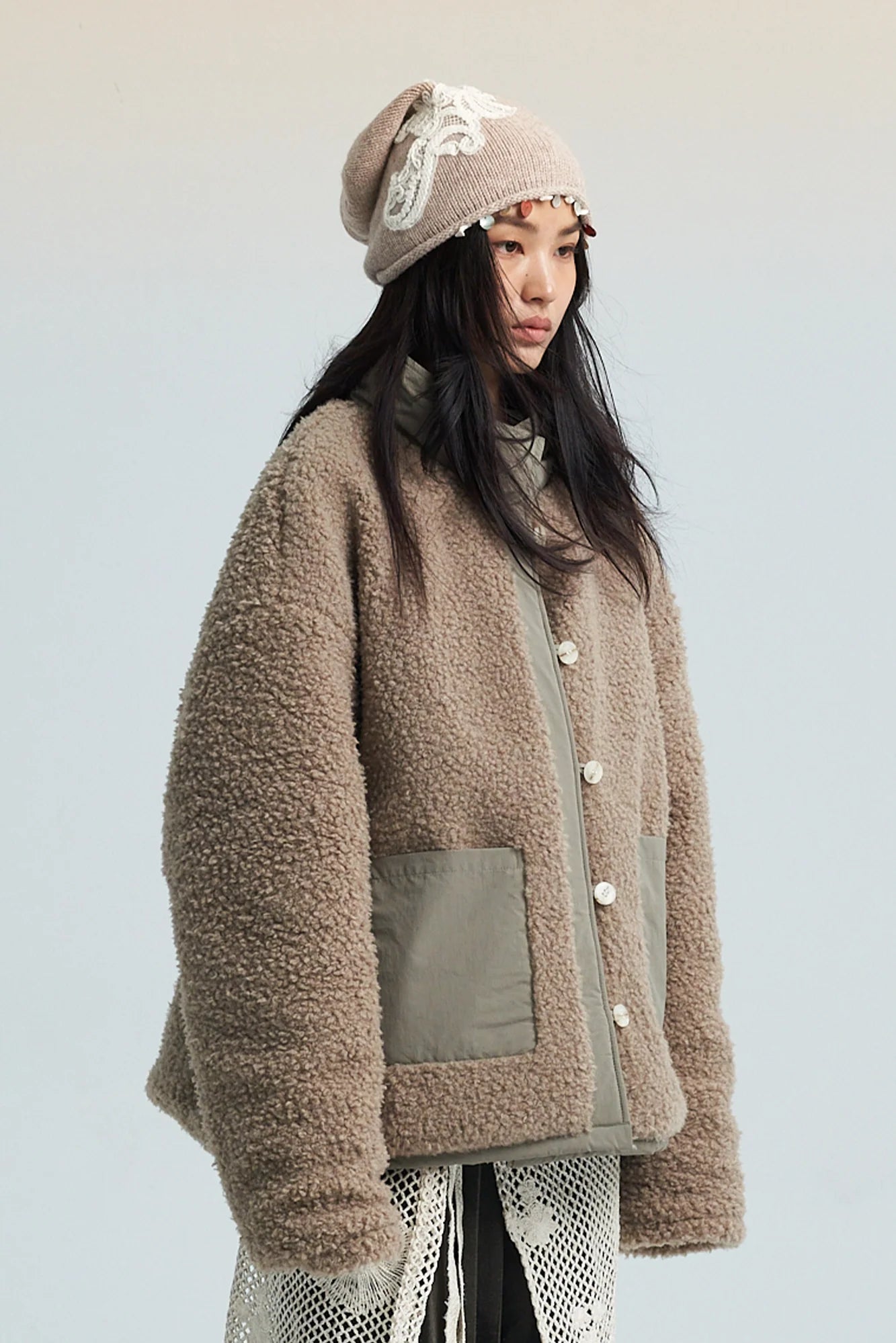SAME FLOW Reversible Fleece-Lined Puffer