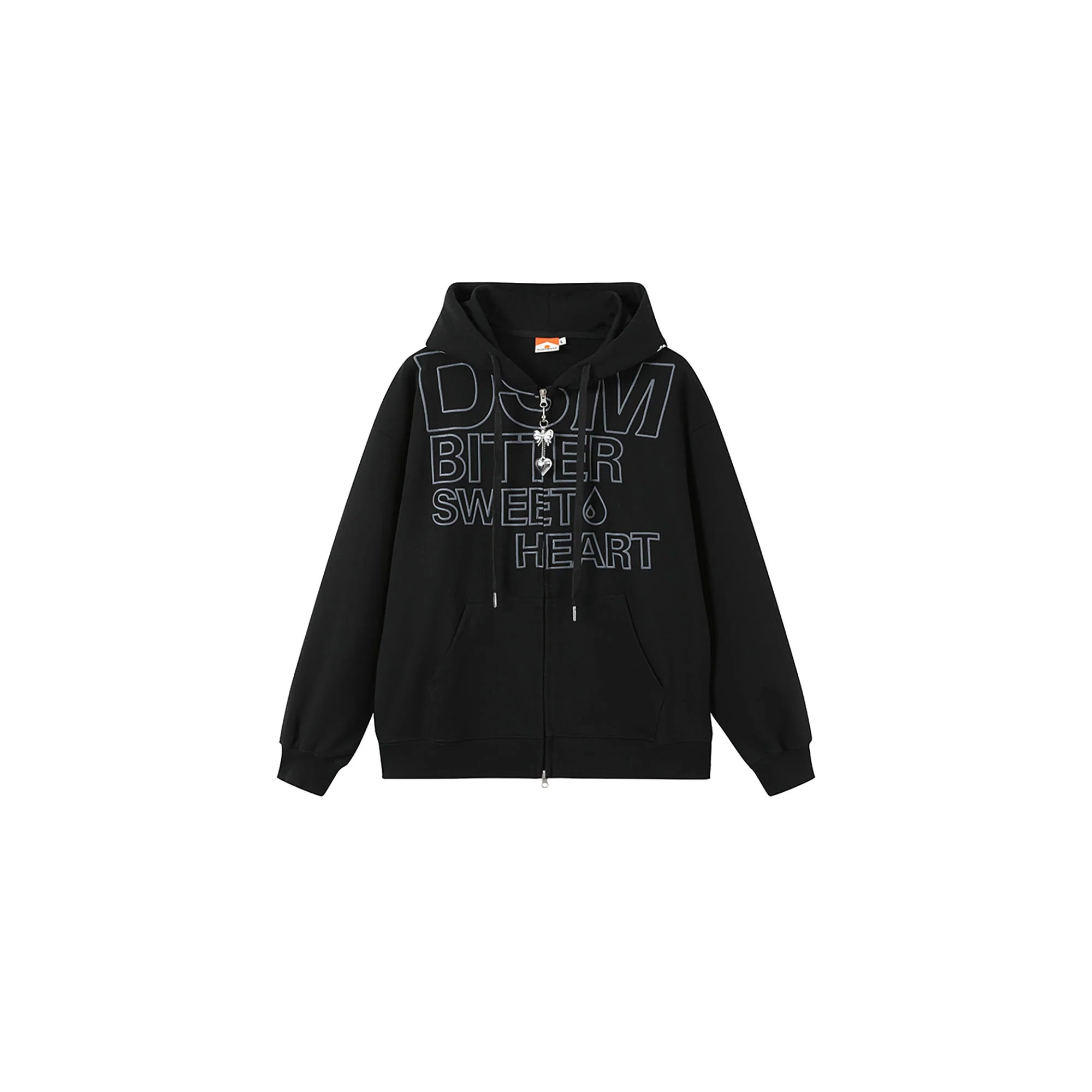 DONSMOKE Hairclip Graphic Double-Zip Hooded Jacket
