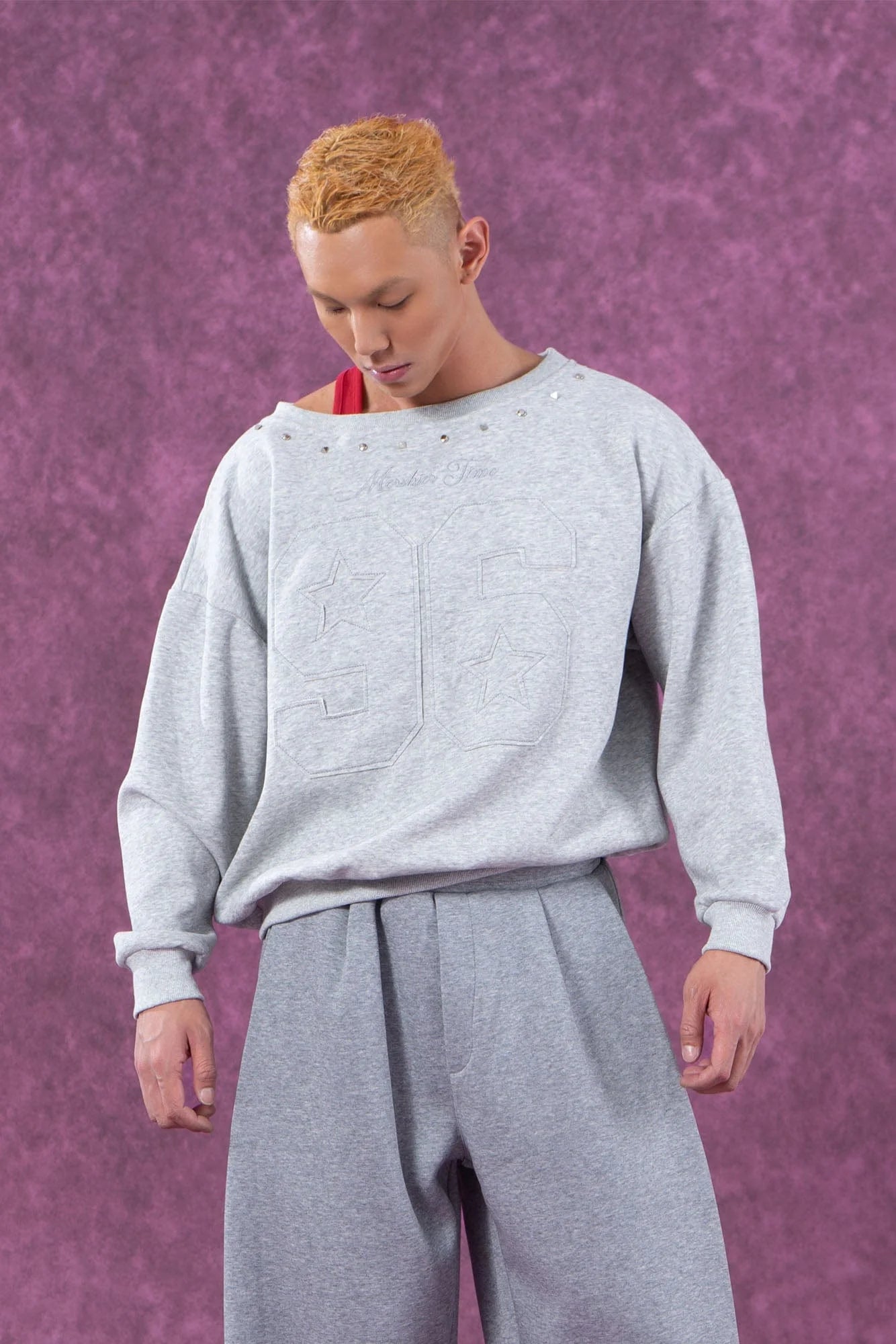 CLP No.96 Patch Studded Sweatshirt