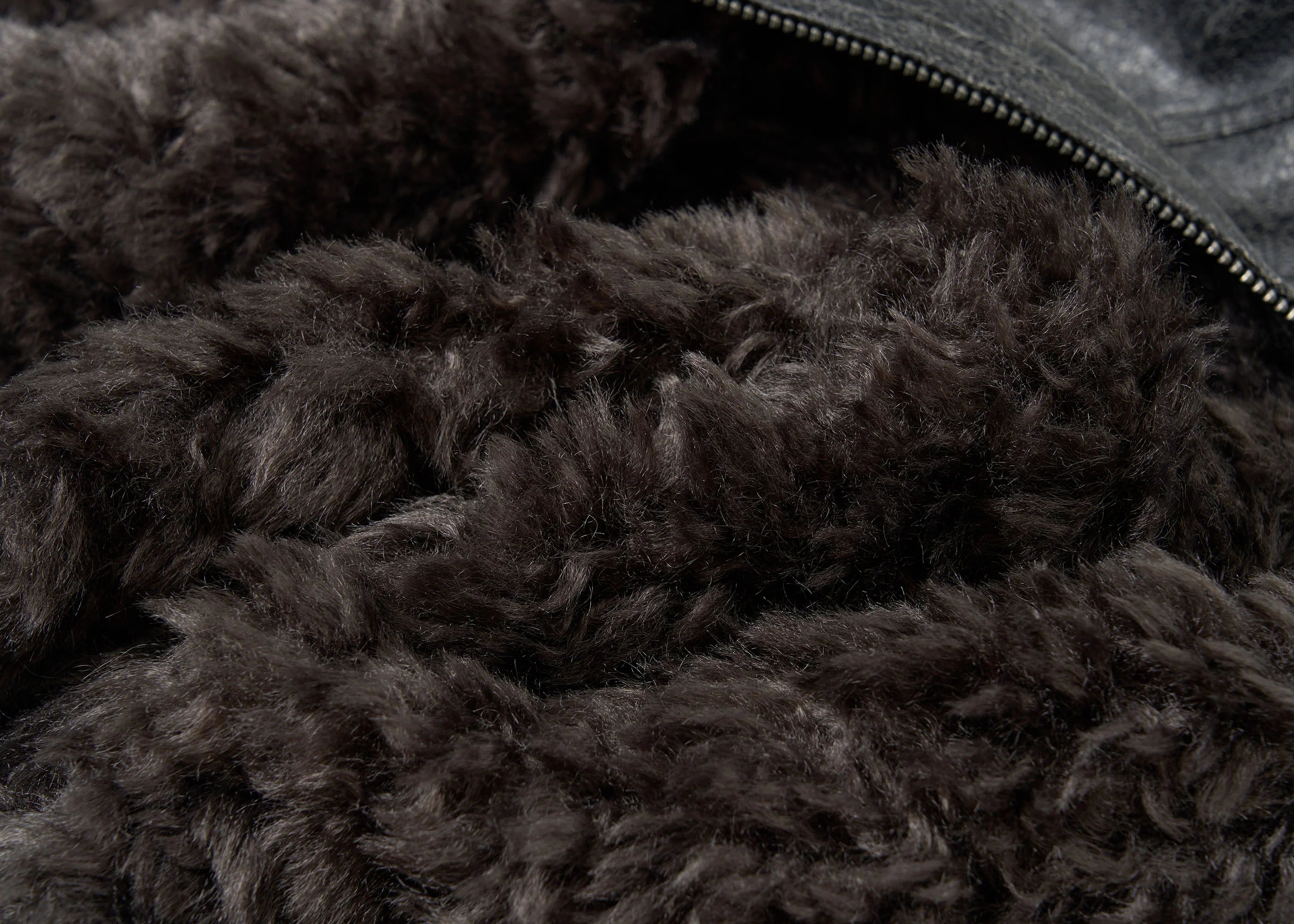 SAVAGEGROWTHWORLD Washed Faux Fur Lining Studded Vest