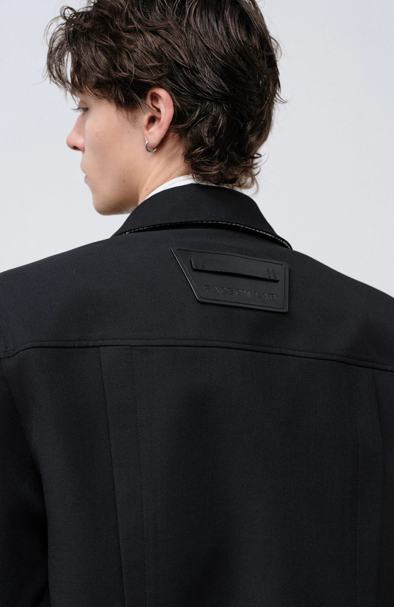 FACEONLAB Cropped Harrington Zip Jacket Black