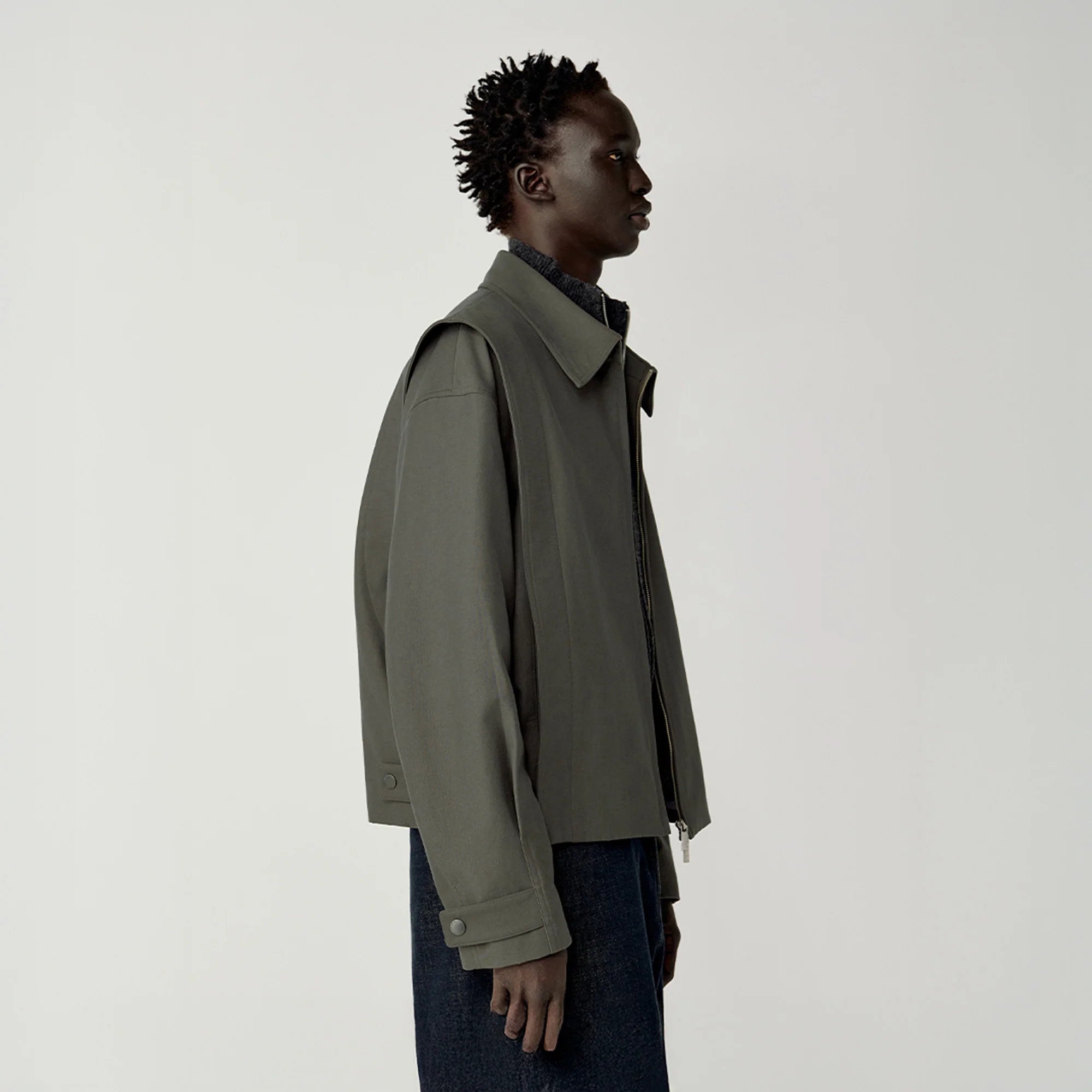 OPICLOTH Essential Structured Layered Double-Zip Jacket