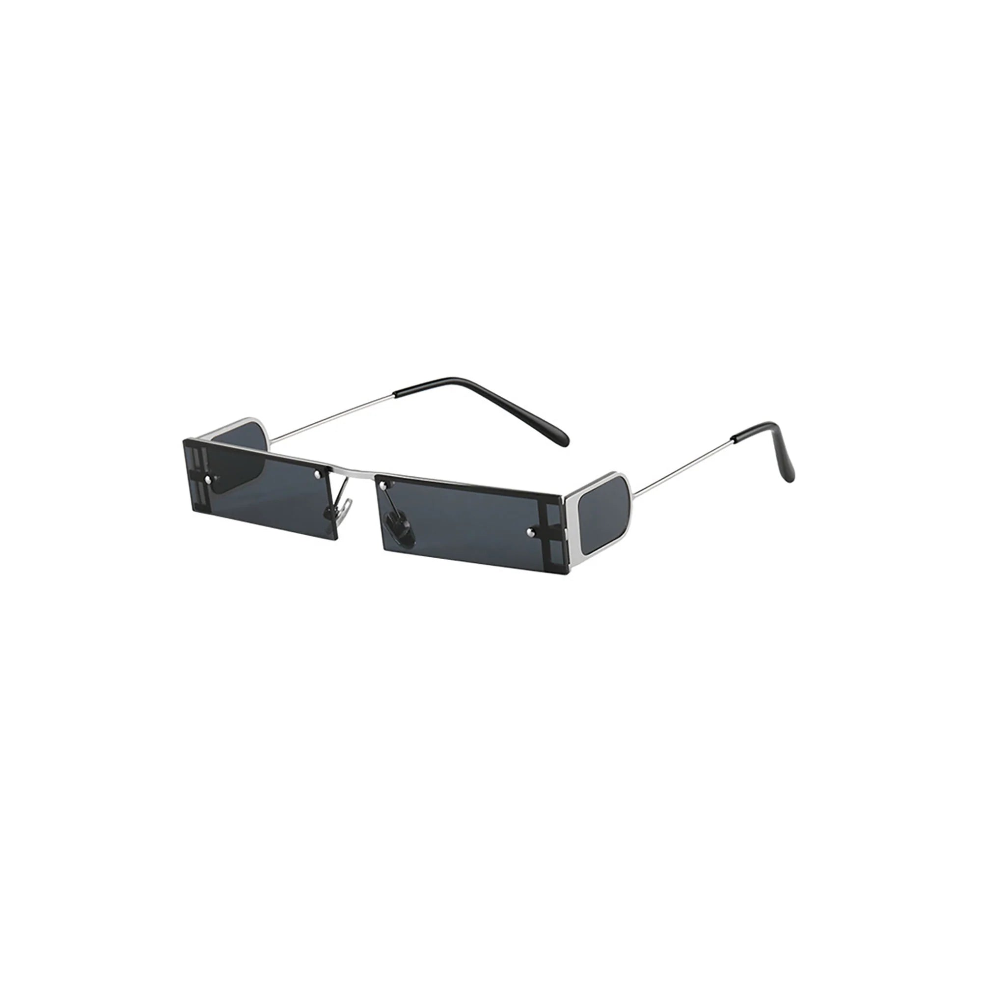 DAMAGE ASIA Rectangle Half-frame Transparent Sunglasses