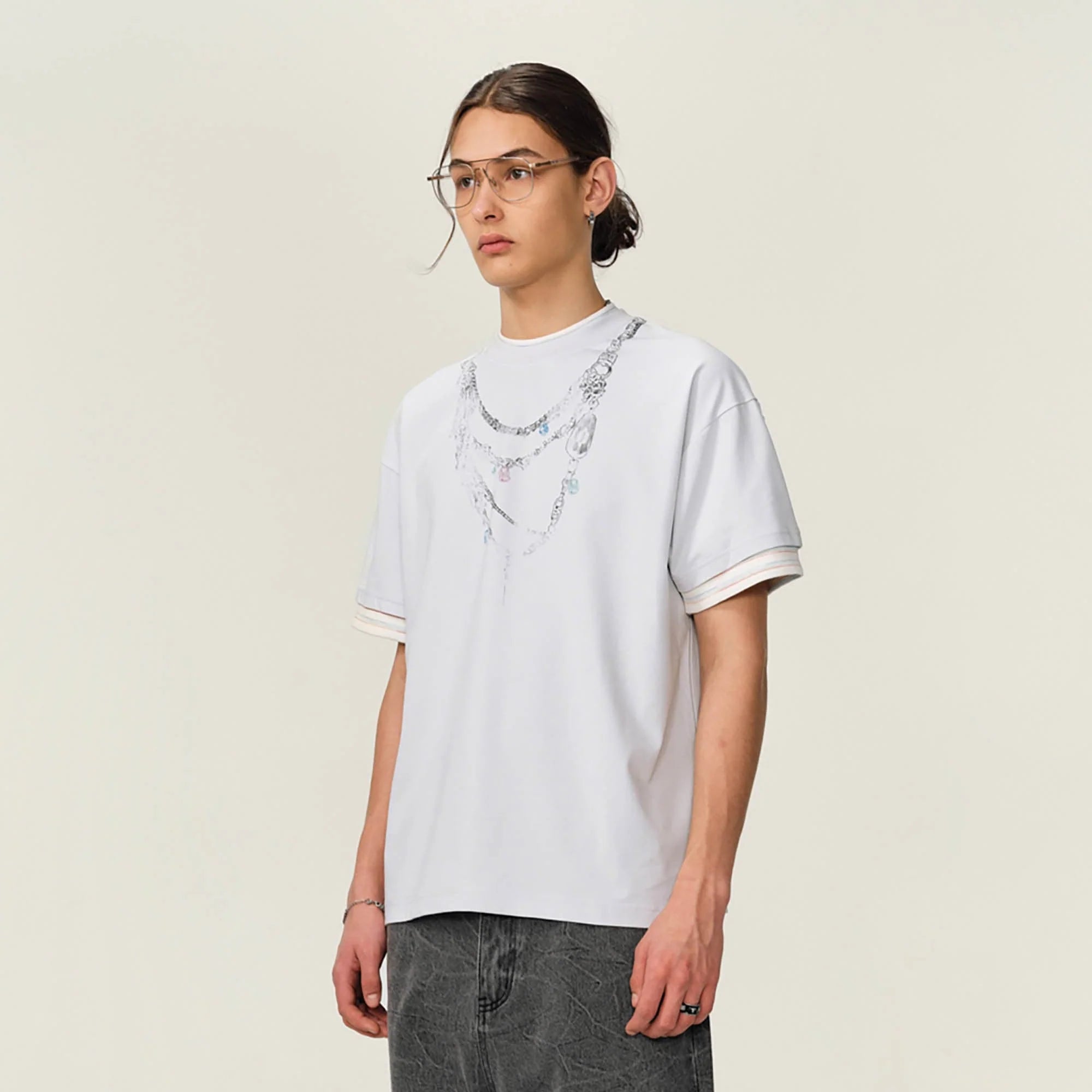 OVDY Chain Graphic Layered Sorona T-Shirt
