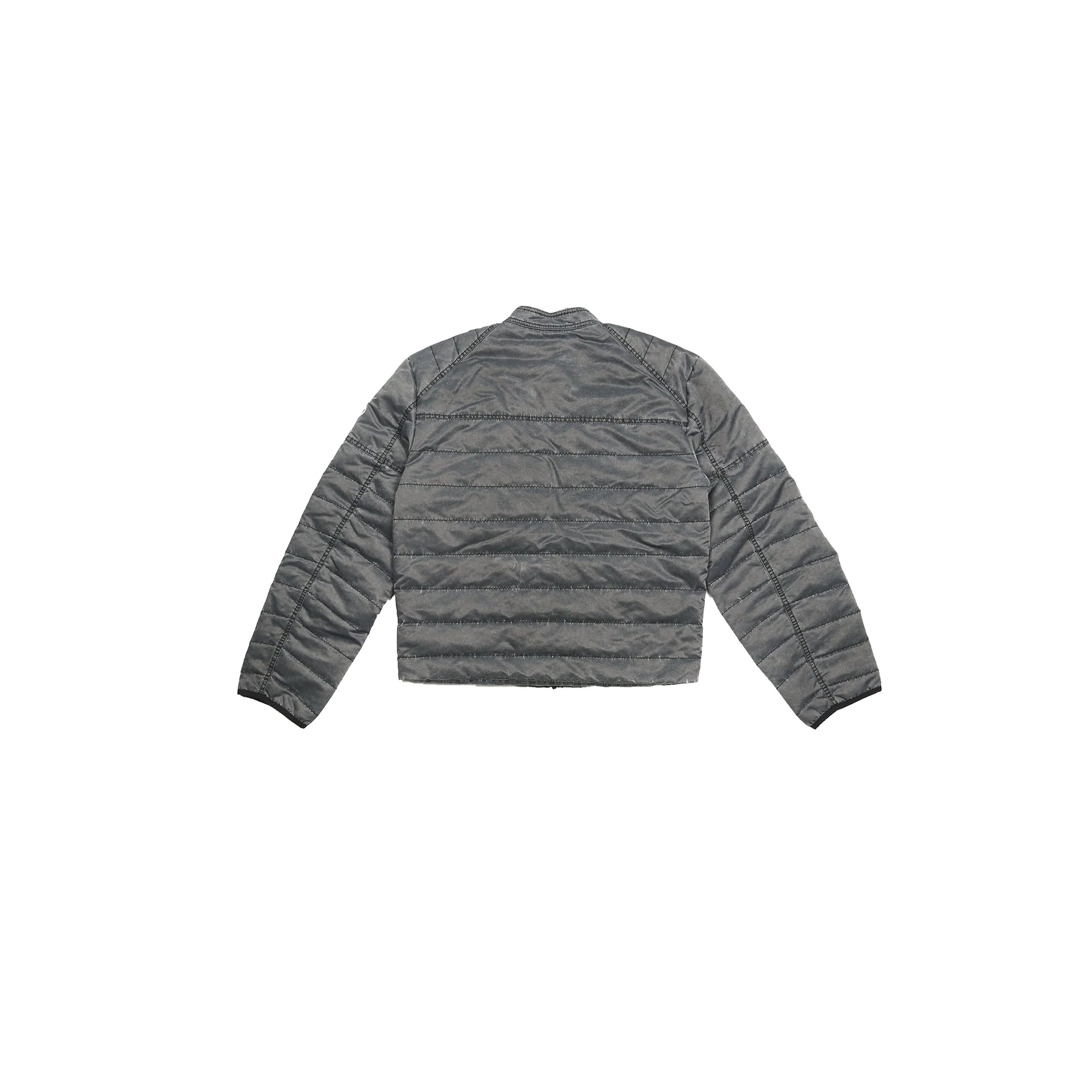 TRECLUB Washed Quilted Moto Down Jacket