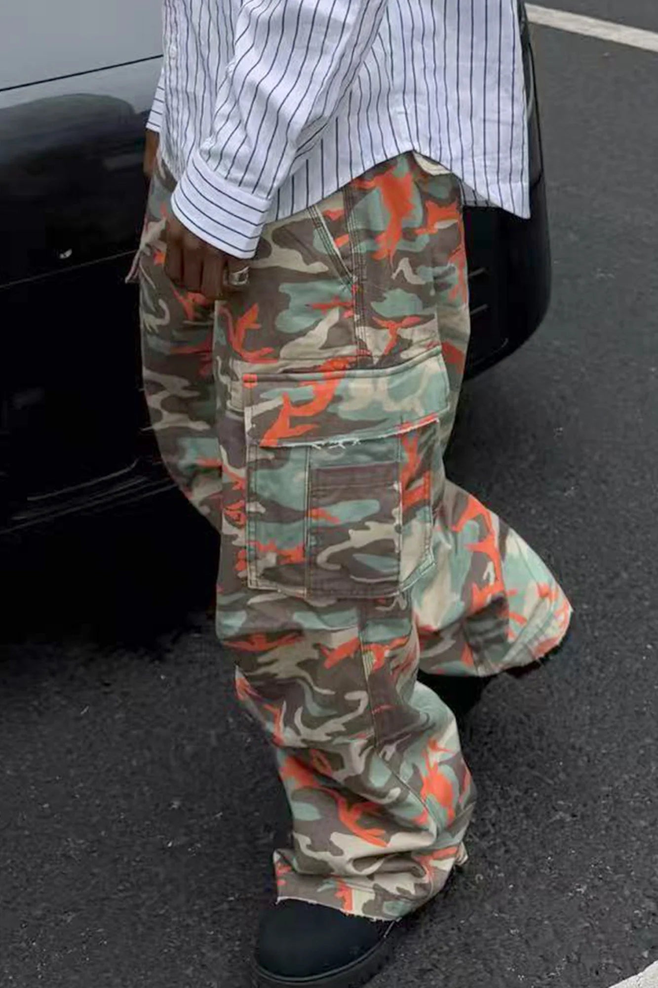 STEEPC Camo Wide-Leg Cargo Pants