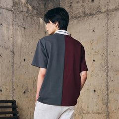 ENSHADOWER Retro Contrast Panel Polo T-Shirt