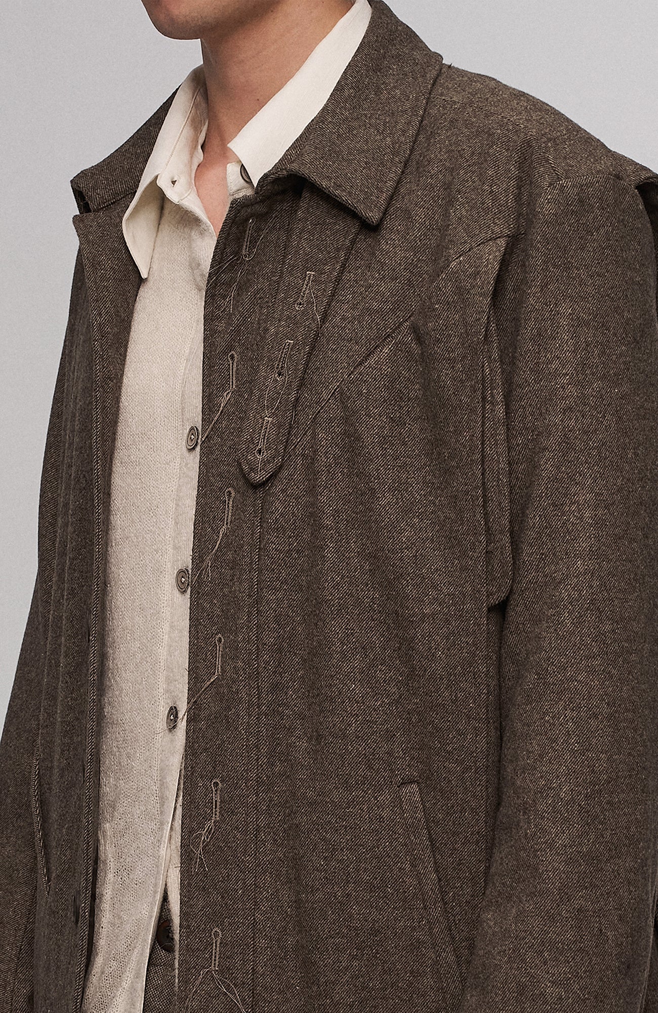 ILNya Nieternite Nifutur Deconstructed Arc Panel Wool Blend Jacket