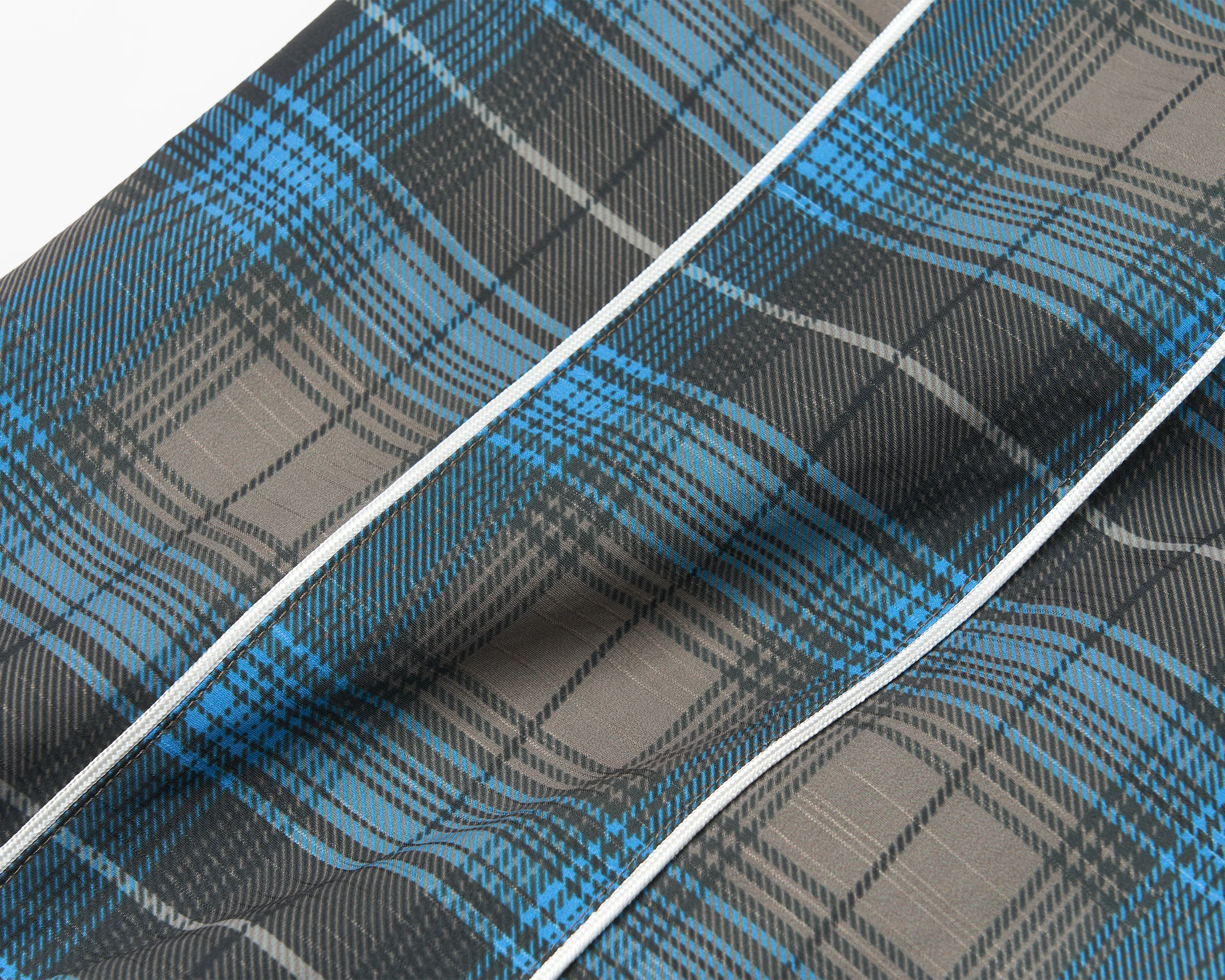 SAVAGEGROWTHWORLD Plaid Double-Waistband Straight-Leg Pants