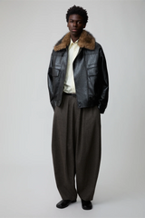 OPICLOTH Classic Elastic Waist Tapered Pants