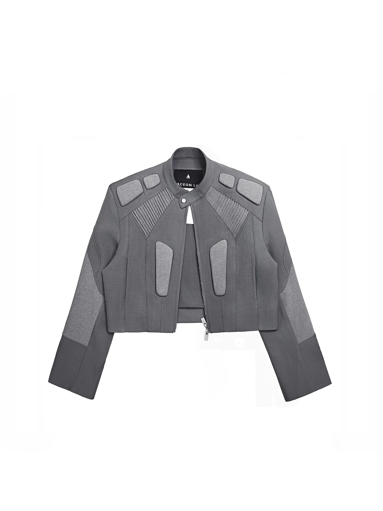 FACEONLAB Paneled Armor Padding Biker Jacket
