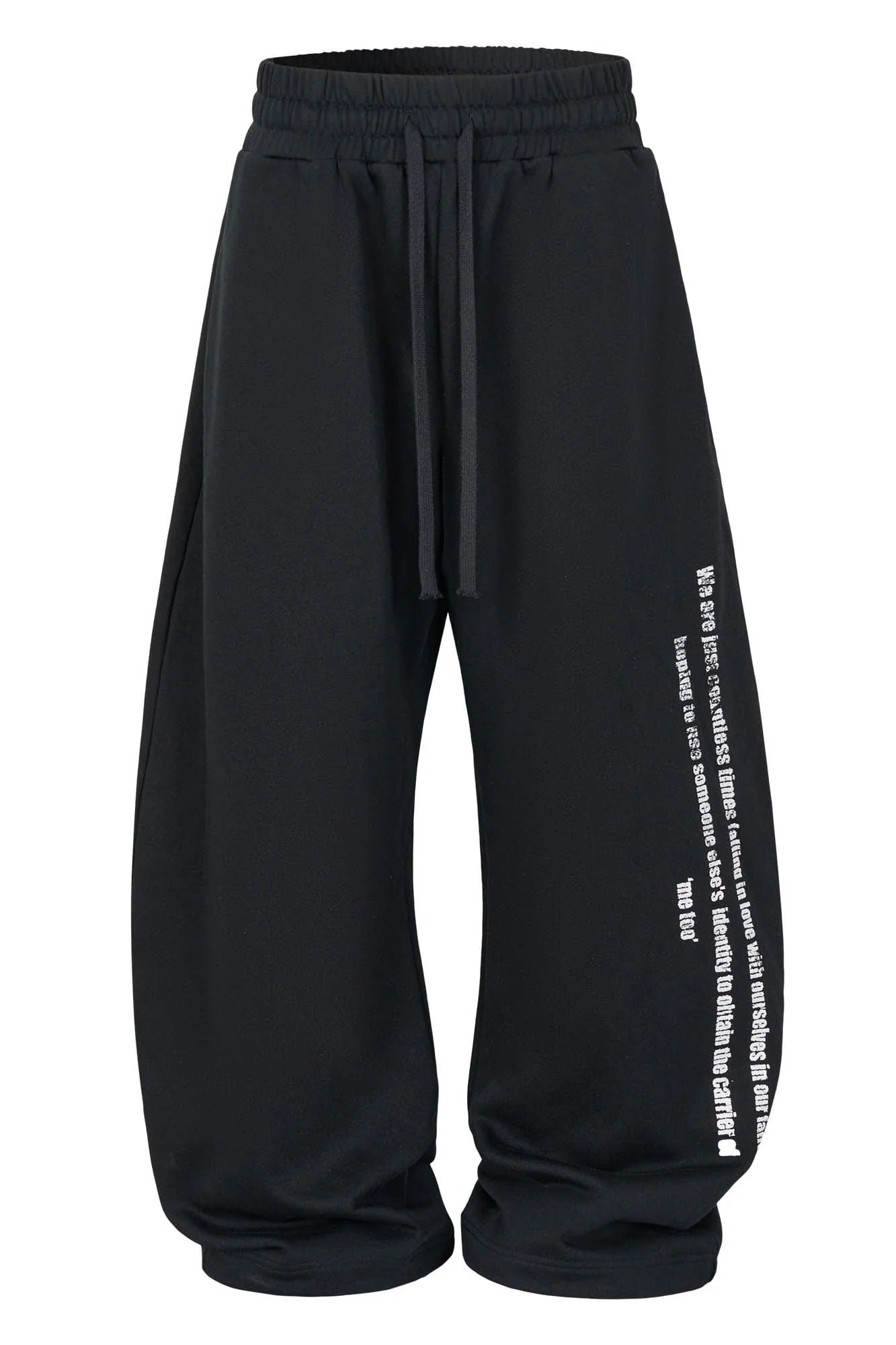 SAVAGEGROWTHWORLD Slogan Curved Drawstring Sweatpants